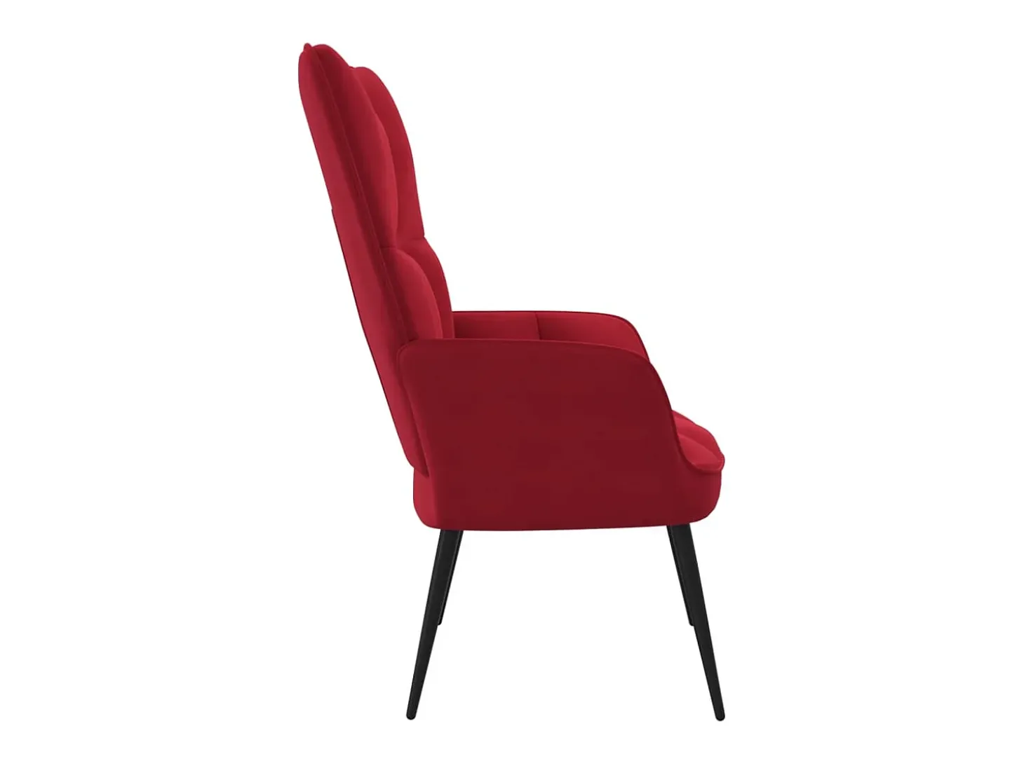 Sillón de relax de terciopelo rojo vino tinto ES131994