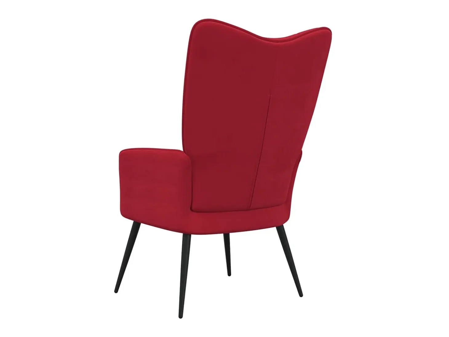 Sillón de relax de terciopelo rojo vino tinto ES131994