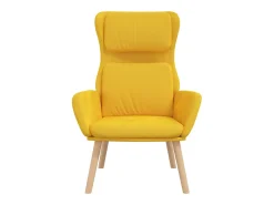 Sillón de relax de terciopelo amarillo mostaza