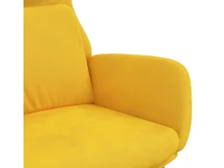 Sillón de relax de terciopelo amarillo mostaza