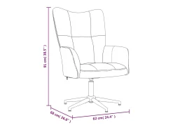 Sillón de relax de terciopelo gris oscuro
