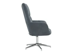Sillón de relax de terciopelo gris oscuro
