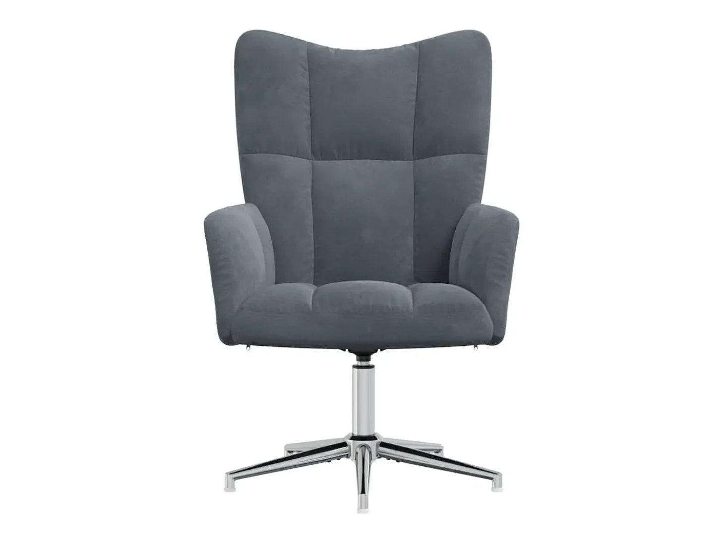 Sillón de relax de terciopelo gris oscuro