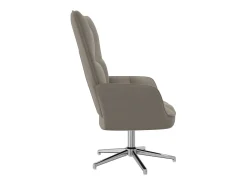 Sillón de relax de terciopelo gris claro ES43701