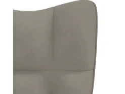 Sillón de relax de terciopelo gris claro ES43701