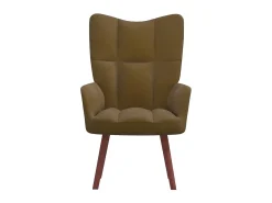 Sillón de relax de terciopelo marrón ES16111