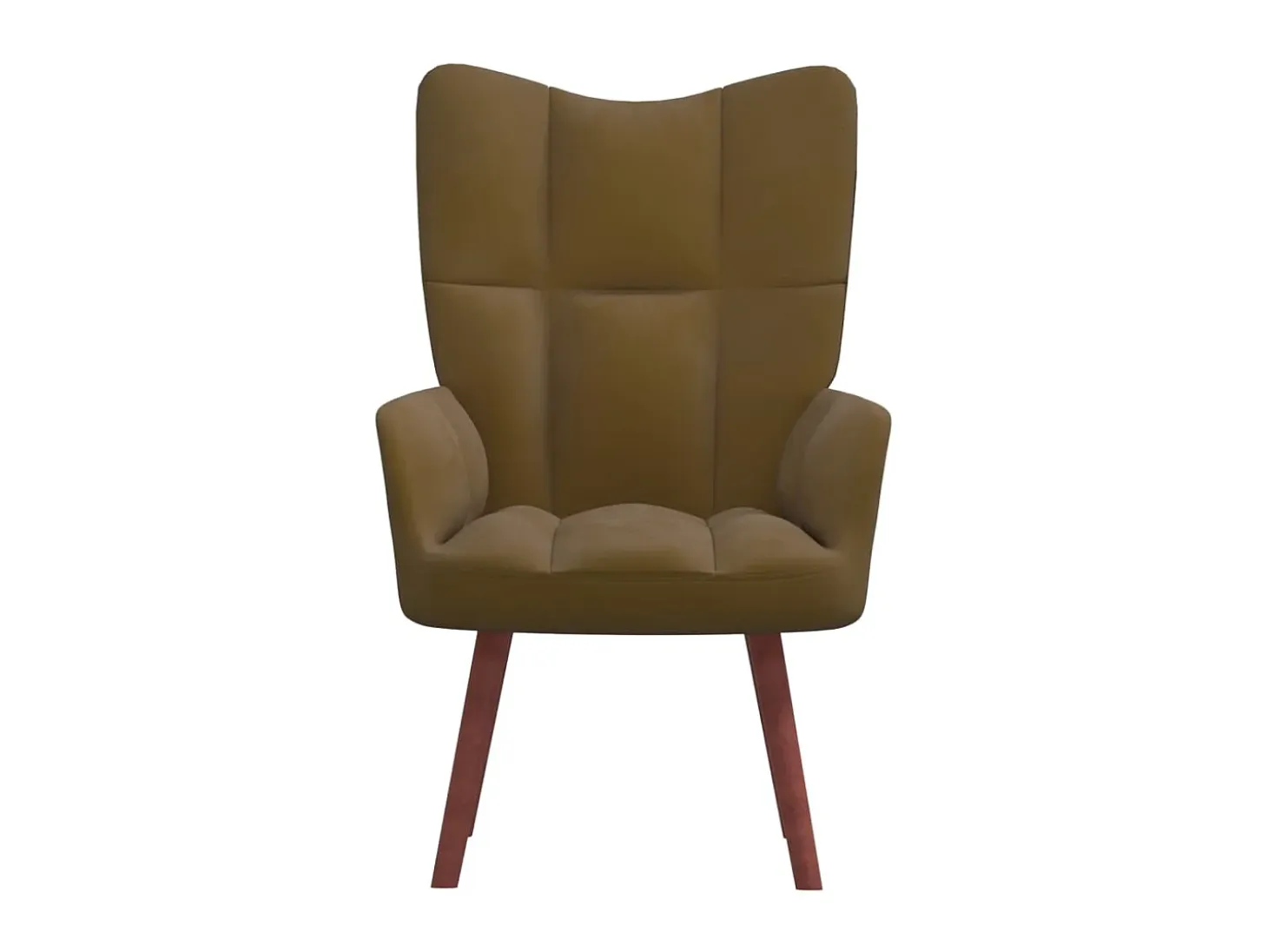 Sillón de relax de terciopelo marrón ES16111