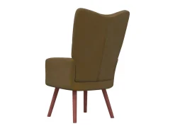 Sillón de relax de terciopelo marrón ES16111