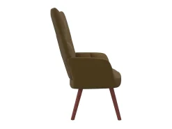 Sillón de relax de terciopelo marrón ES16111