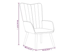 Sillón de relax de terciopelo gris claro