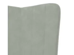 Sillón de relax de terciopelo gris claro