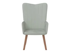 Sillón de relax de terciopelo gris claro