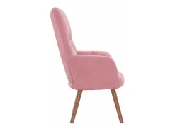 Sillón de relax de terciopelo rosa