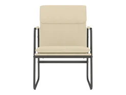 Sillón de relax tela color crema 55x64x80 cm