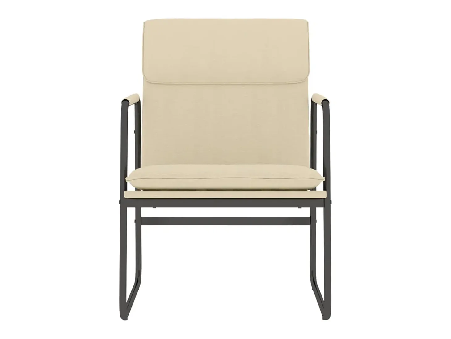 Sillón de relax tela color crema 55x64x80 cm