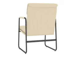 Sillón de relax tela color crema 55x64x80 cm