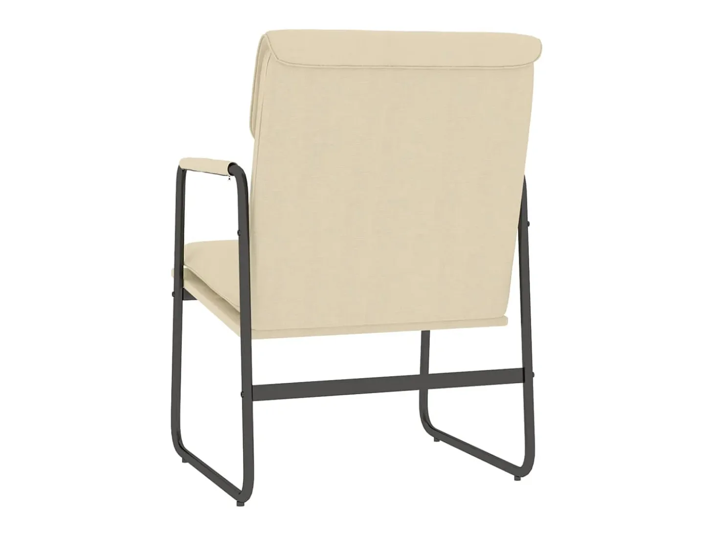 Sillón de relax tela color crema 55x64x80 cm