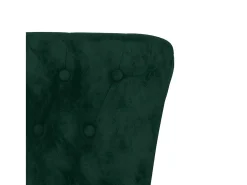 Sillón de respaldo alto con botones terciopelo verde oscuro