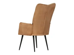 Sillón de salón | Silla | Sillón orejero de lona marrón SHL5860