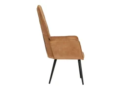 Sillón de salón | Silla | Sillón orejero de lona marrón SHL5860