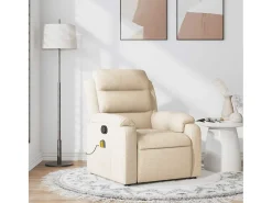 Sillón de salón | Silla | Sillón de masaje reclinable de tela crema SHL8258