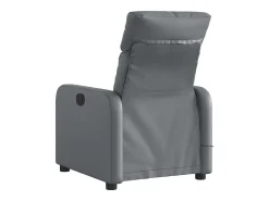 Sillón de salón | Silla | Sillón de masaje reclinable eléctrico cuero sintético gris SHL6325