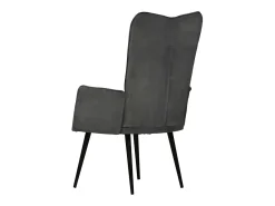 Sillón de salón | Silla | Sillón orejero de lona negro SHL5613