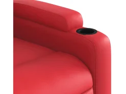 Sillón de salón | Silla | Sillón de masaje reclinable cuero sintético rojo SHL3091