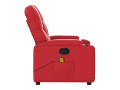 Sillón de salón | Silla | Sillón de masaje reclinable cuero sintético rojo SHL3091