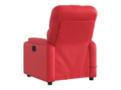 Sillón de salón | Silla | Sillón de masaje reclinable cuero sintético rojo SHL3091