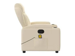 Sillón de salón | Silla | Sillón de masaje reclinable de tela crema SHL2952