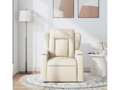 Sillón de salón | Silla | Sillón de masaje reclinable de tela crema SHL2952