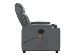 Sillón de salón | Silla | Sillón de masaje reclinable cuero sintético gris SHL7277