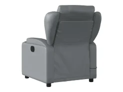 Sillón de salón | Silla | Sillón de masaje reclinable cuero sintético gris SHL7277