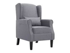 Sillón de salón | Silla de relax | Sillón de tela gris oscuro SHL3282