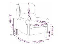 Sillón de salón | Silla de relax | Sillón Gris claro 76x94x102 cm Terciopelo SHL5624