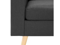 Sillón de salón | Silla de relax | Sillón de tela gris oscuro SHL5951