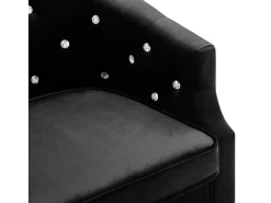 Sillón de salón | Silla de relax | Sillón de terciopelo negro SHL6129