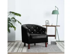 Sillón de salón | Silla de relax | Sillón de terciopelo negro SHL6129