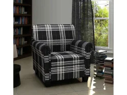 Sillón de salón | Silla Relax con cojín de tela negro SHL2445