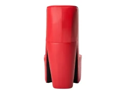 Sillón de salón con forma de zapato de tacón cuero sintético rojo SHL6038