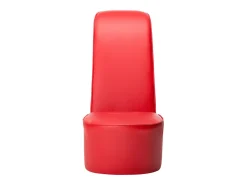 Sillón de salón con forma de zapato de tacón cuero sintético rojo SHL6038