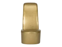 Sillón de salón con forma de zapato de tacón cuero sintético dorado SHL9237