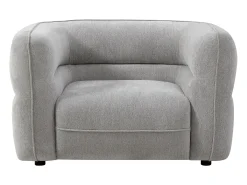 Sillón de tejido chenille gris producto eco-responsable TALIENA