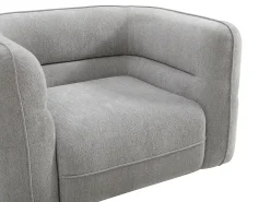 Sillón de tejido chenille gris producto eco-responsable TALIENA