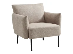 Sillón de tejido texturizado color beige GERALDIA