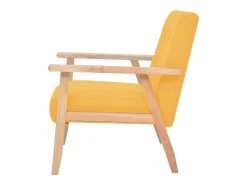 Sillón de tela amarillo