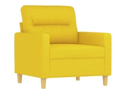 Sillón de tela amarillo claro 60 cm