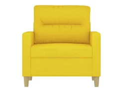 Sillón de tela amarillo claro 60 cm