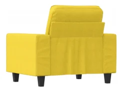Sillón de tela amarillo claro 60 cm
